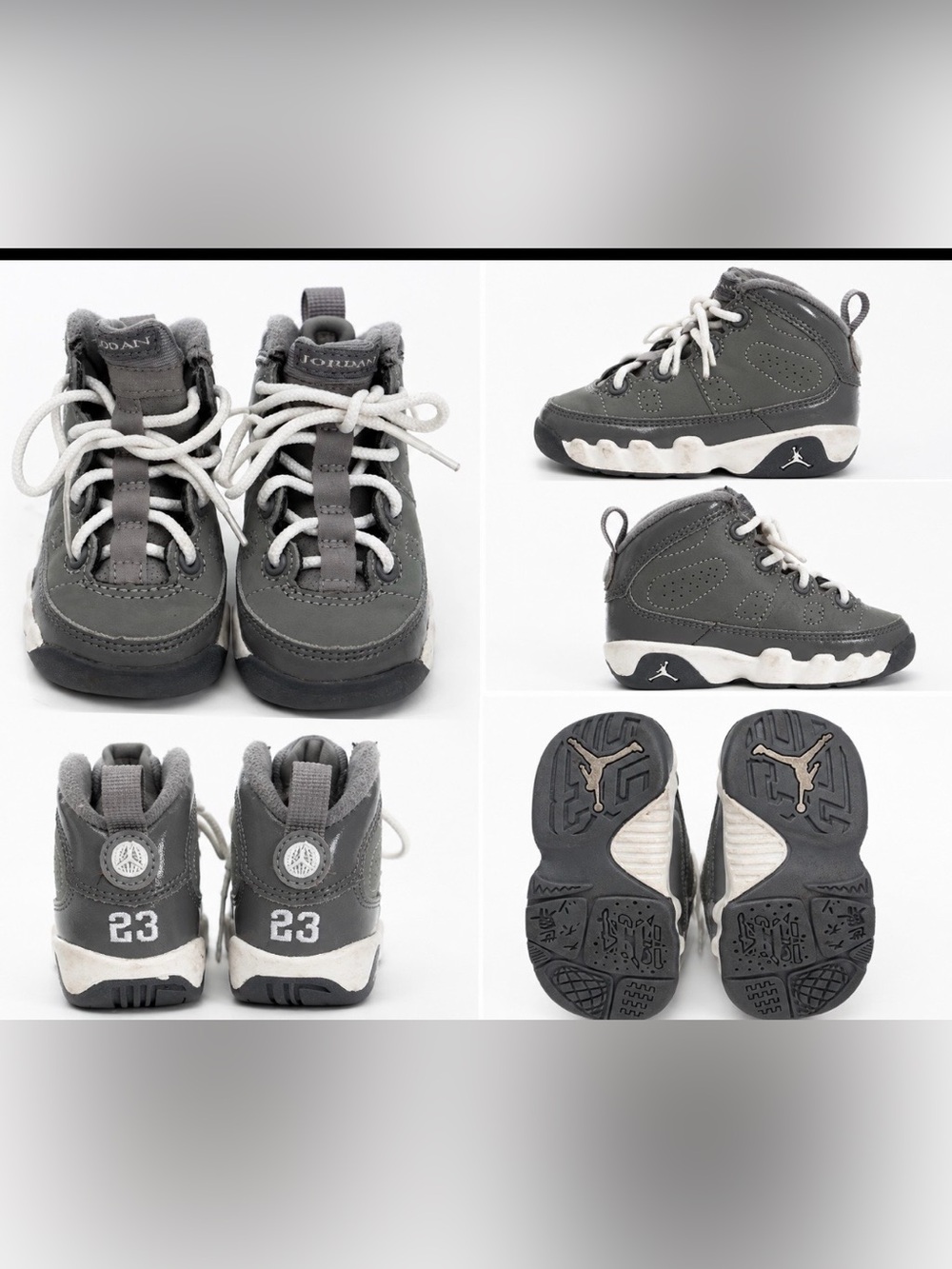Toddler Jordan Gray High-Top Sneakers